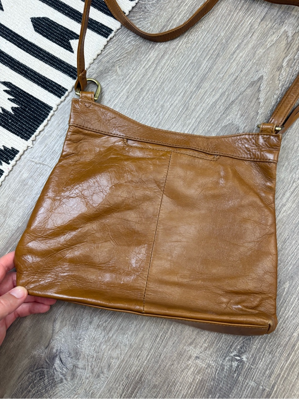 Hobo Cambel Polished Natural Leather Crossbody Bag - Picture 2 of 10